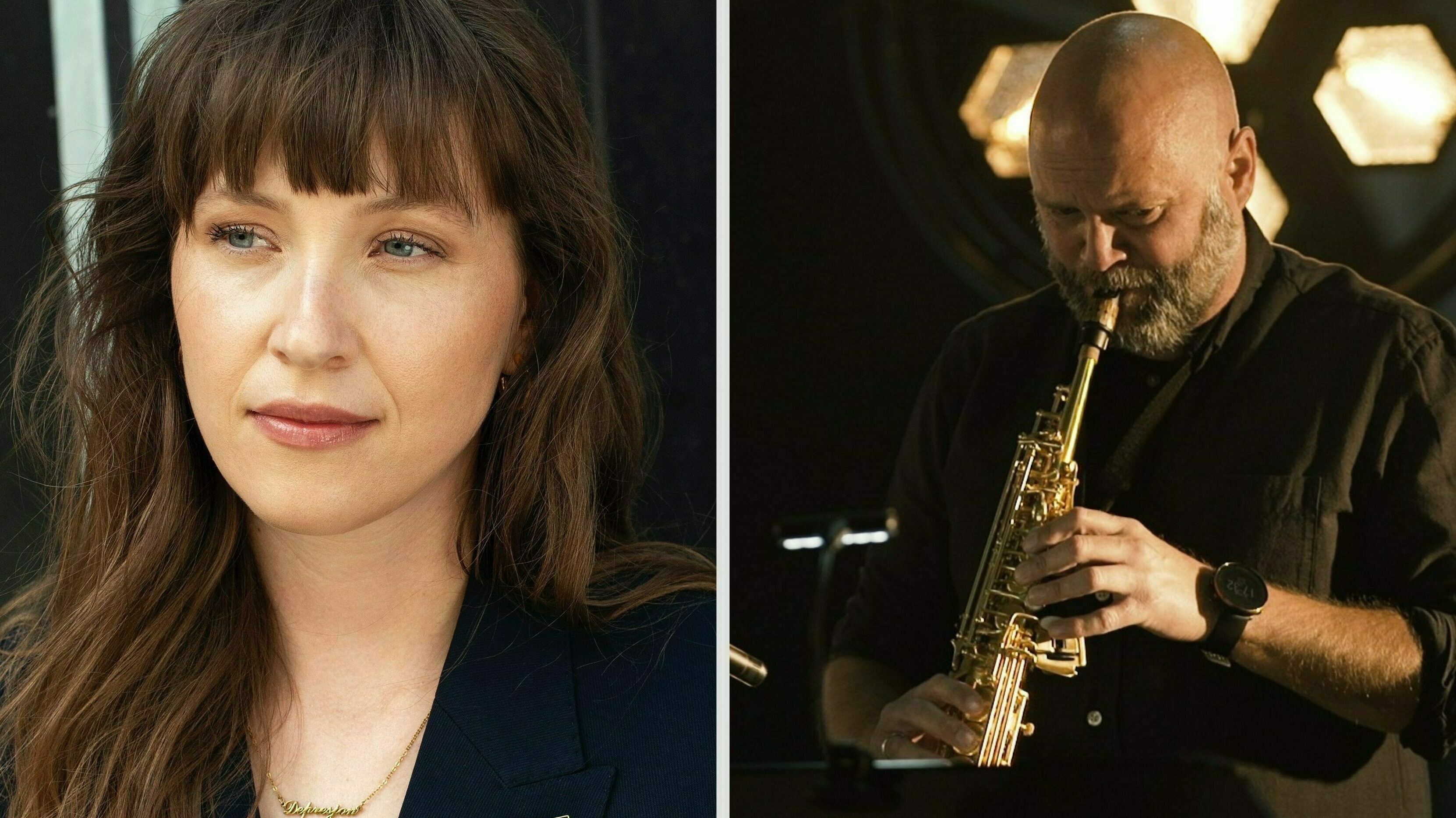 Ellen Andrea Wang og André Kassen forteller Musikkontoret om livet som musikere og foreldre. Foto: Oda Berby og Sigurd Ytre-Arne