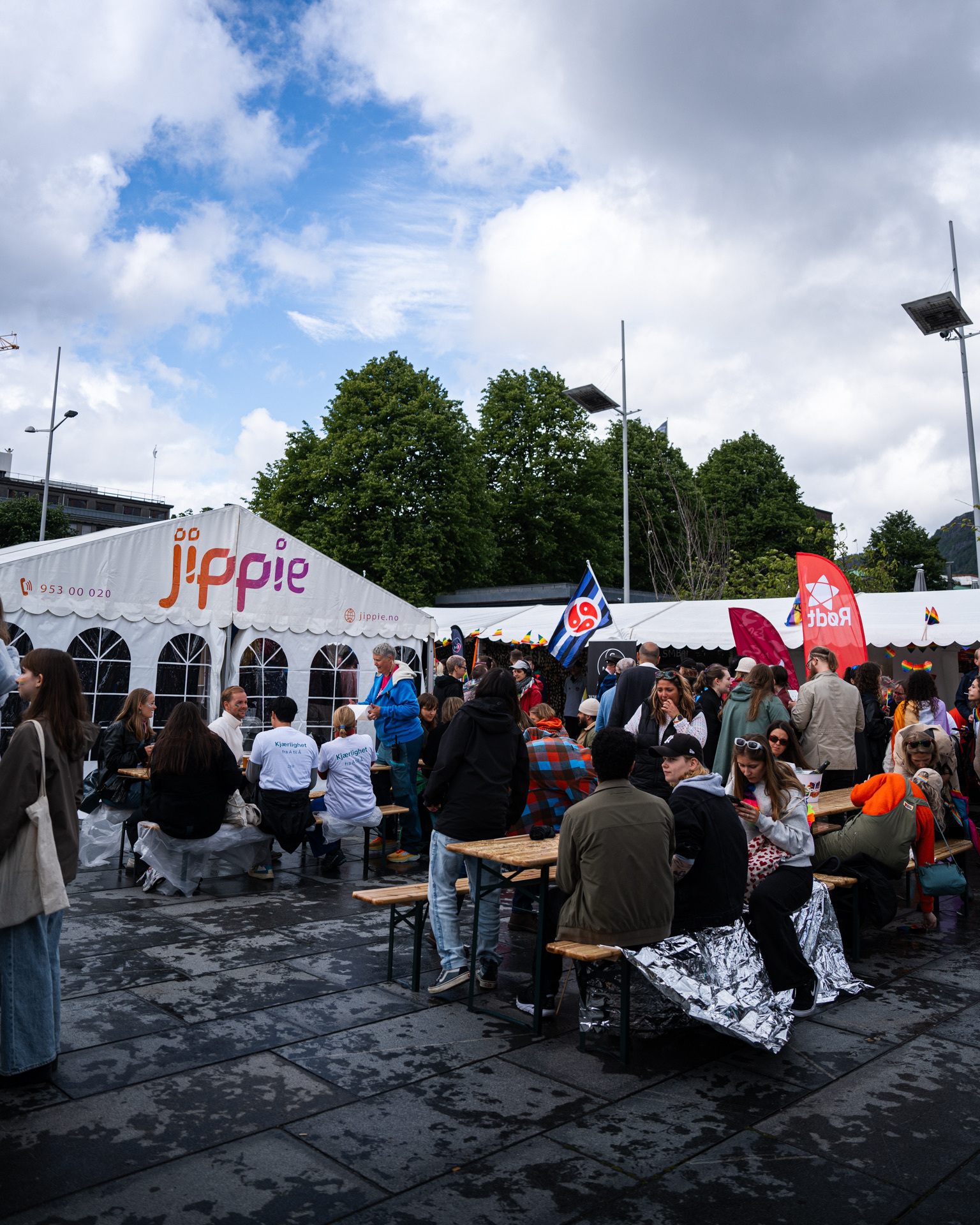 Jippie-telt under Bergen Pride 2024. Foto: Geir Ingvard Remme
