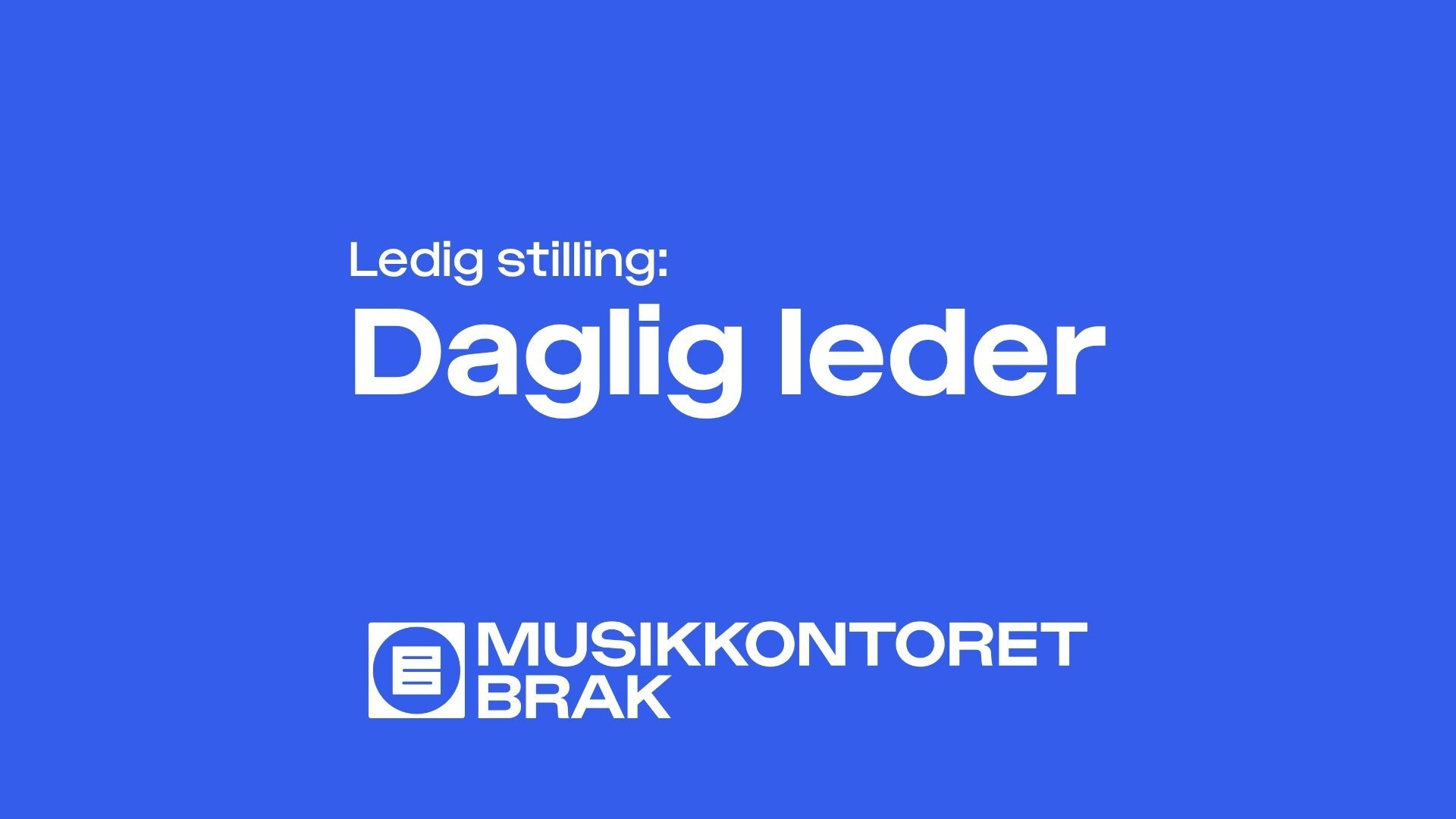 Daglig leder
