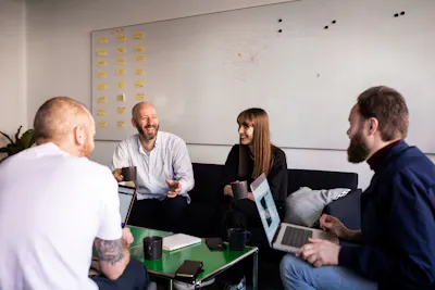 Det har ikke vært få idémyldrings- og konseptutviklingsmøter rundt Musikkontoret.no og MØST sine programmer. Her fra session hos byrået FEED som er vår samarbeidspartner på Musikkontoret.no Foto: Kristianne Marøy