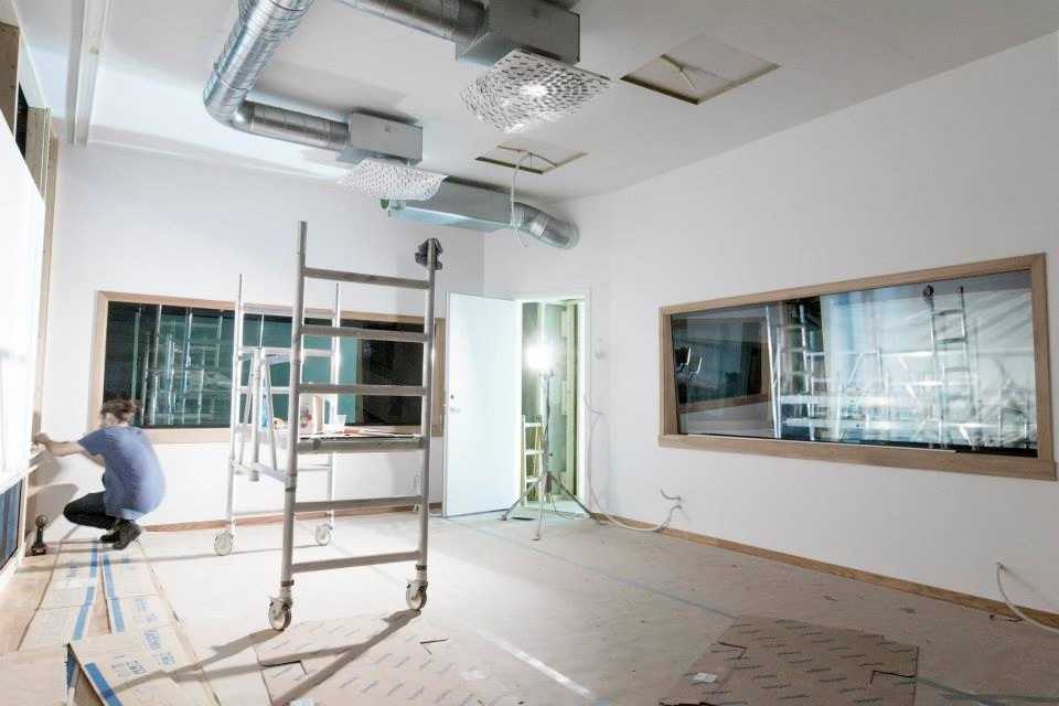 OLYP i Oslo under oppussing. Lokalet er en del av et større garasjeanlegg.  Foto. OLYP