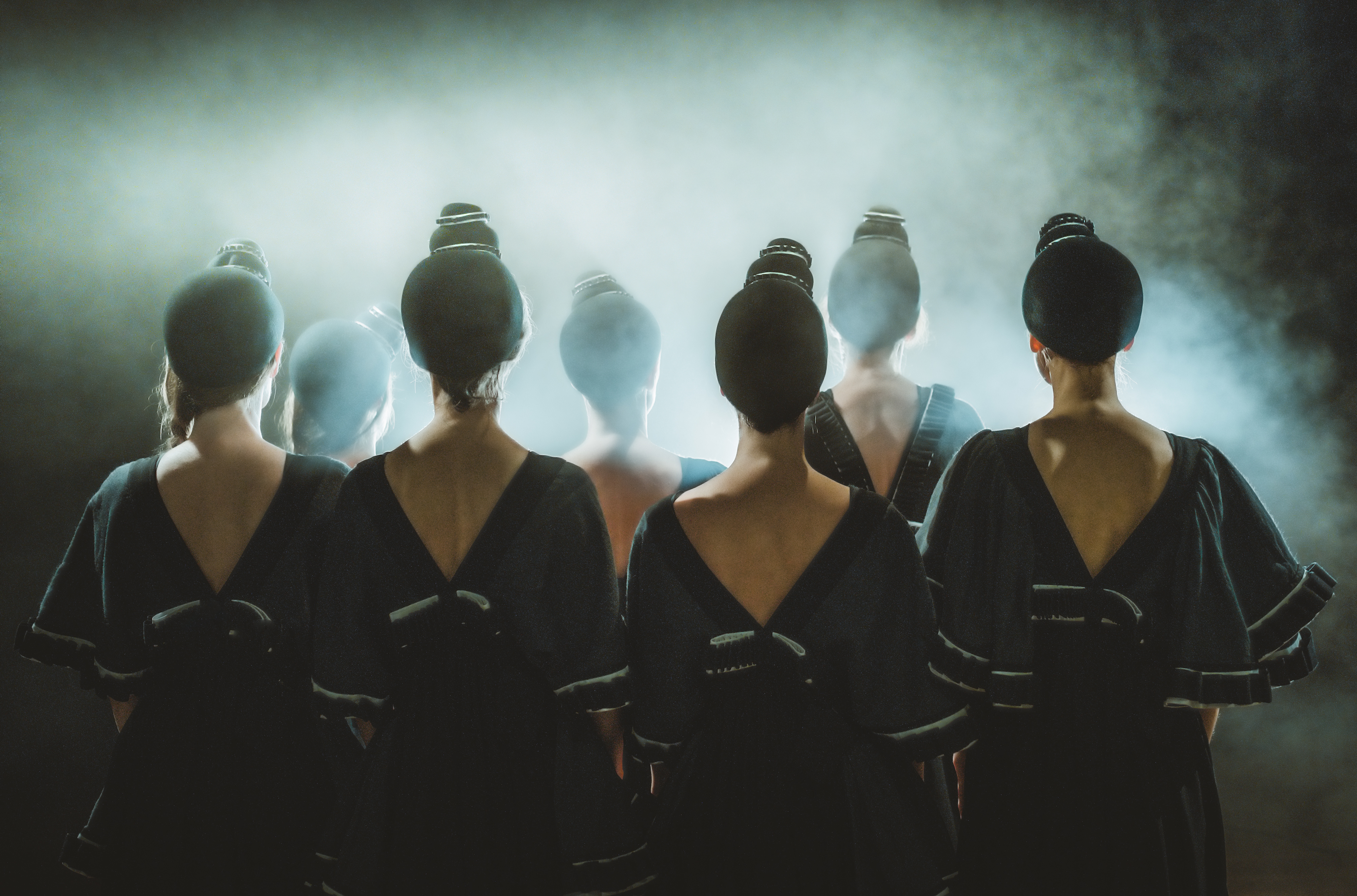 Fra forestillingen «Rooms and Rituals» (2019) med Trondheim Voices. ﻿Foto: Martynas Milkevicius