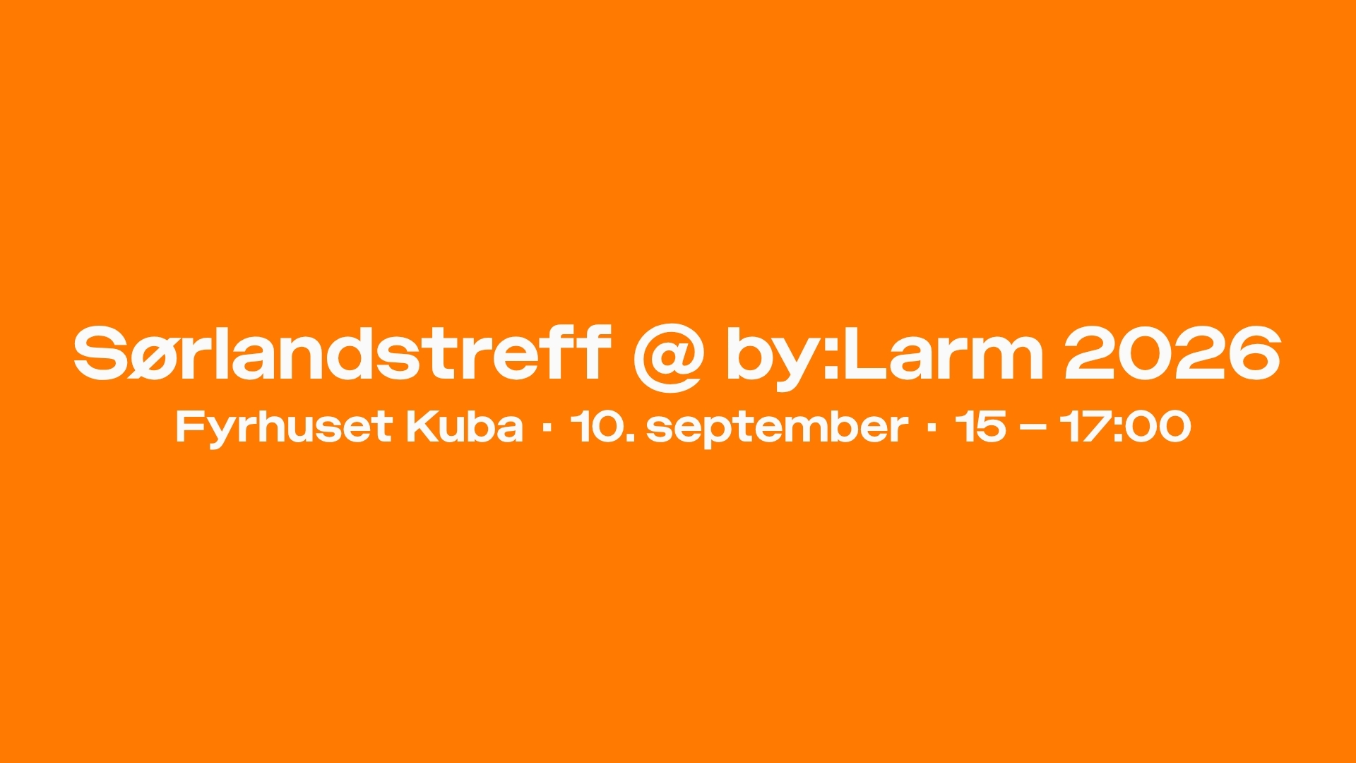 Sørlandstreff Plakat uten logo