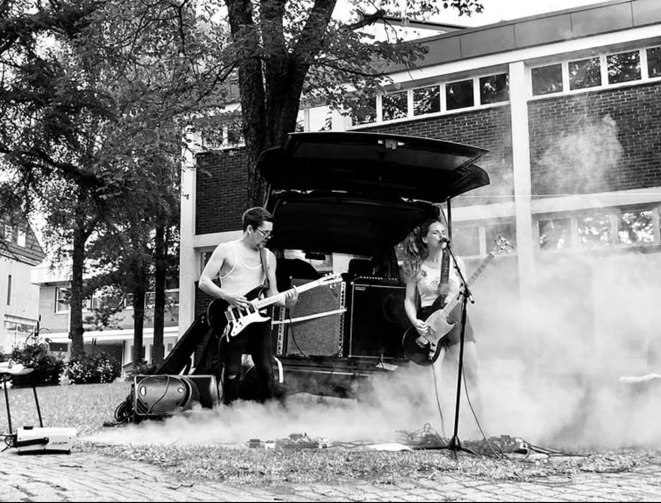 Bandet Moe i Mo i Rana. På turné under Covid.  Foto: Andreu Martinez