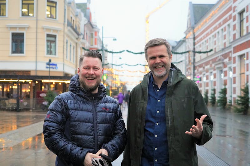 Jarle Kvanvig og Trond Skjæveland foto Nicholas van Eck Sparebanken Sør
